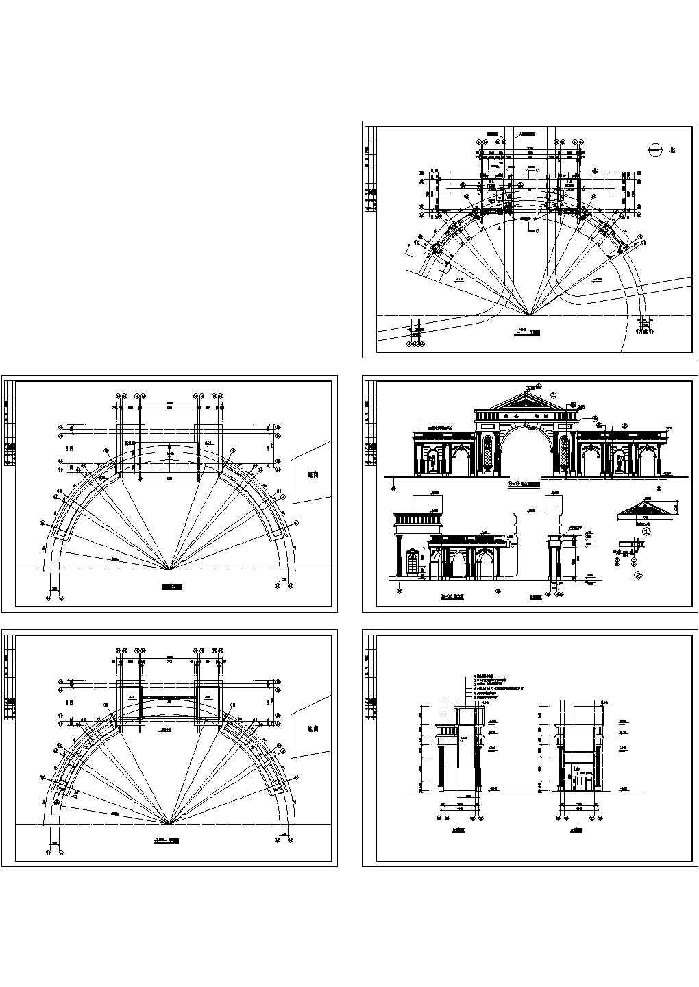 【江苏】某住宅大门建筑施工CAD全套图纸