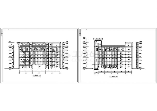 1200平方米六层宿舍全套建筑施工图纸（含设计说明）-图一