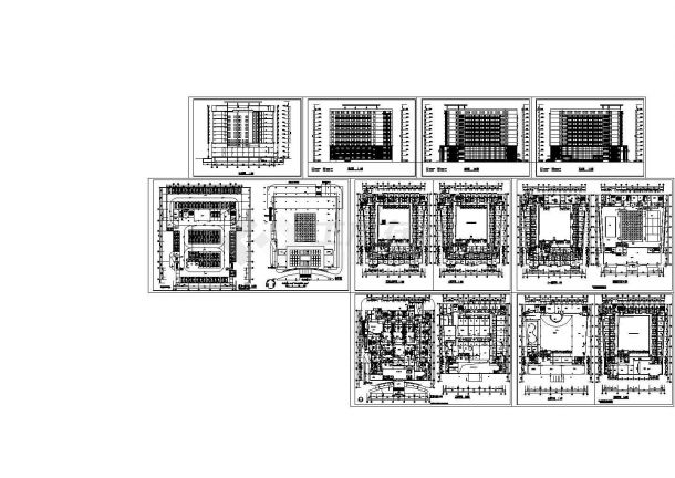 某21816平方米十一层回字形-酒店建筑施工CAD图纸-图一