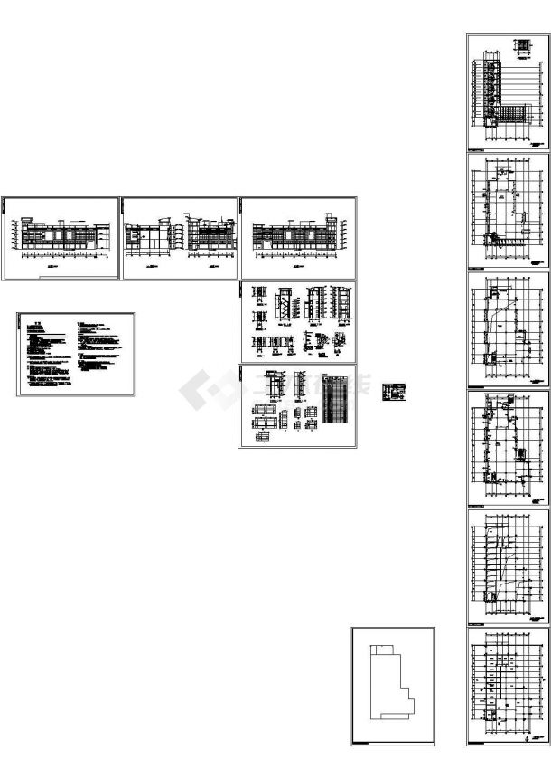 临城农贸市场建筑施工CAD图-图二