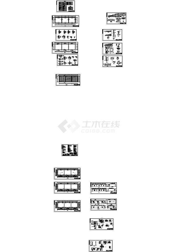 [施工图]大跨度拱板屋盖仓库结构施工图(18米跨、含建筑图)-图一