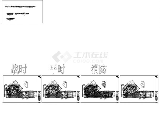 [广东]别墅小区给排水施工图纸（人防,车库）-图一