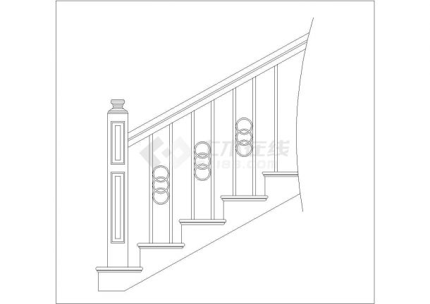 某楼梯CAD平面详细设计图纸-图一