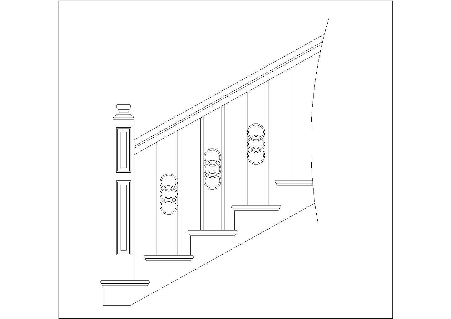 某楼梯CAD平面详细设计图纸