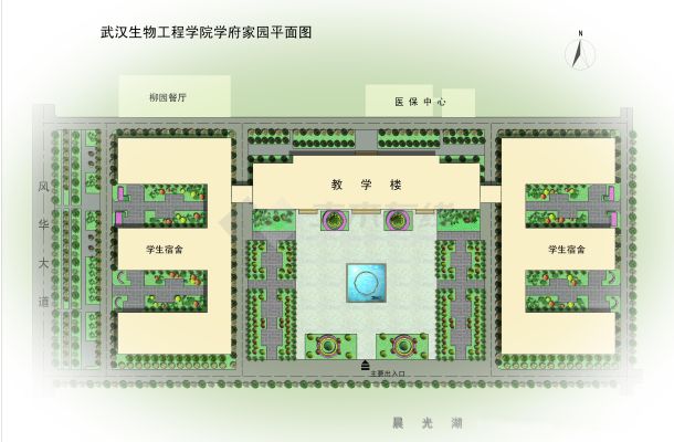 武汉生物工程学院学府平面图-图一