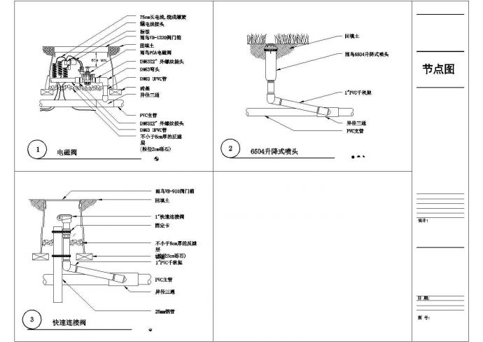 标准体育场灌溉系统设计图纸_图1