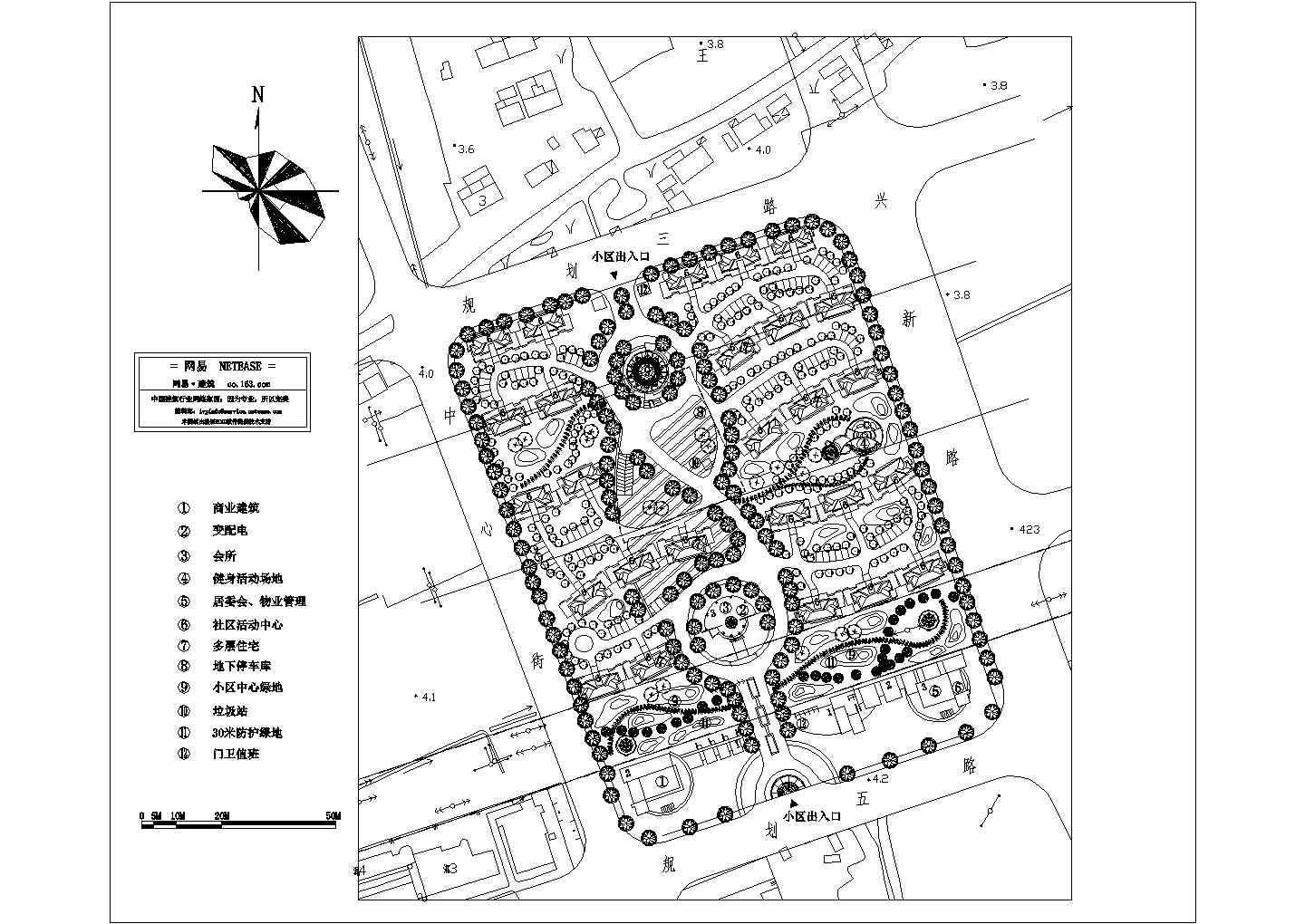 上海金山小区规划平面