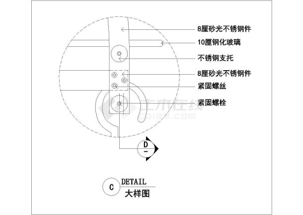 某工程节点大样CAD施工完整详细图纸-图一