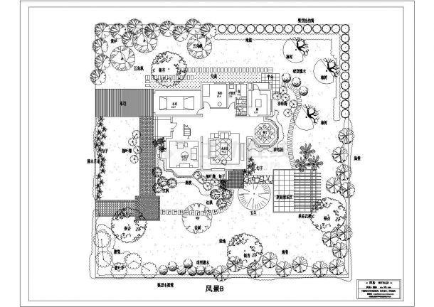 别墅私家花园设计图纸-图一