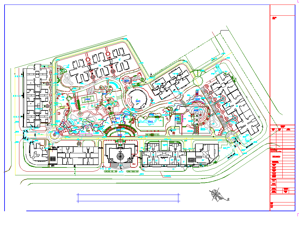重庆城市花园阳光廊规划设计施工图CAD图纸