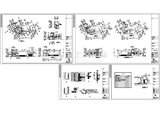 实验小学大门全套建筑设计施工图-图一