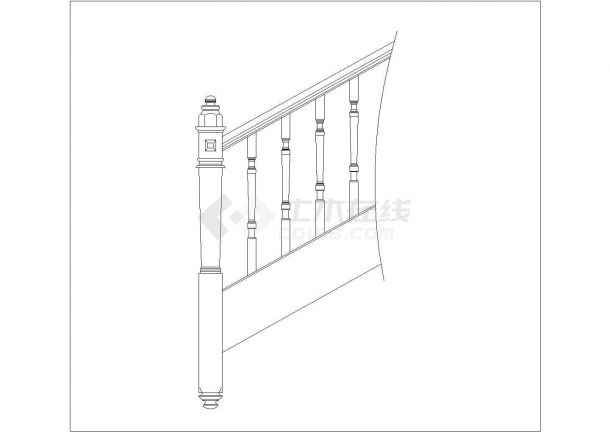 某楼梯CAD详细完整构造图纸-图一