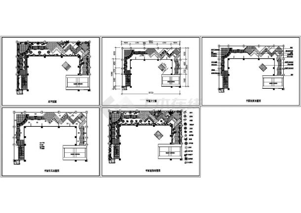 安徽某小型屋顶花园绿化设计CAD图纸-图一