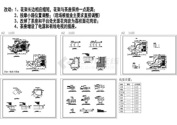 徐州某别墅屋顶花园施工设计CAD图纸-图一