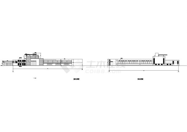 某7879平方米北京三层科普展览馆建筑施工CAD图（含效果图）-图一