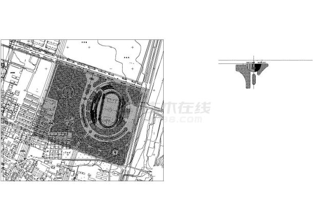 山西某公园景观设计建筑施工总图-图二