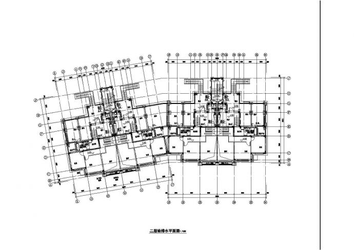 多层联排别墅给排水CAD设计施工图_图1