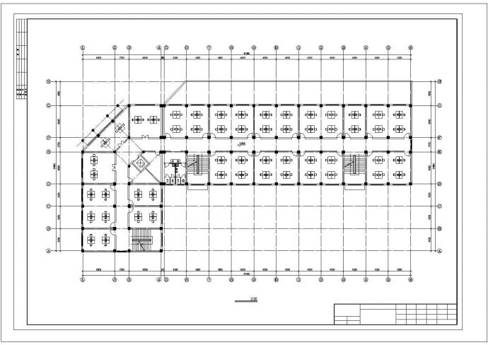 济南市周南路某企业单位5层框架结构办公楼建筑设计CAD图纸_图1