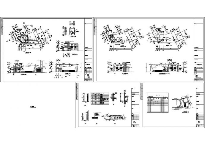 某实验小学大门建筑设计CAD图纸（长20.2米 宽7.4米 ）_图1
