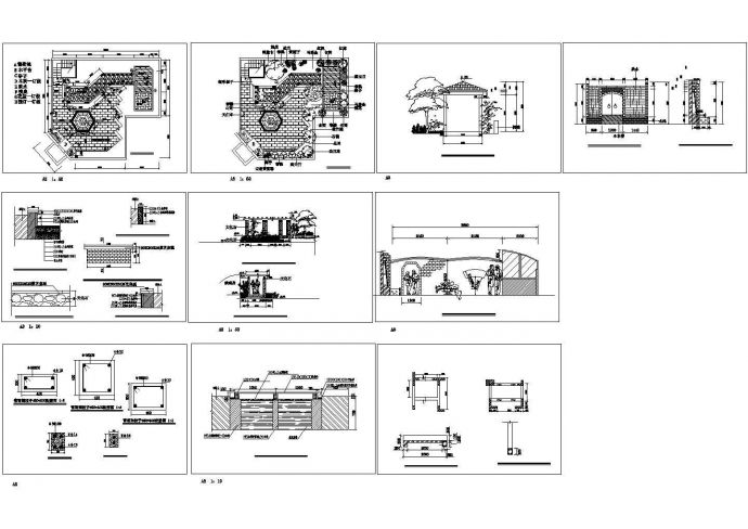 某屋顶花园设计全套施工图CAD设计_图1
