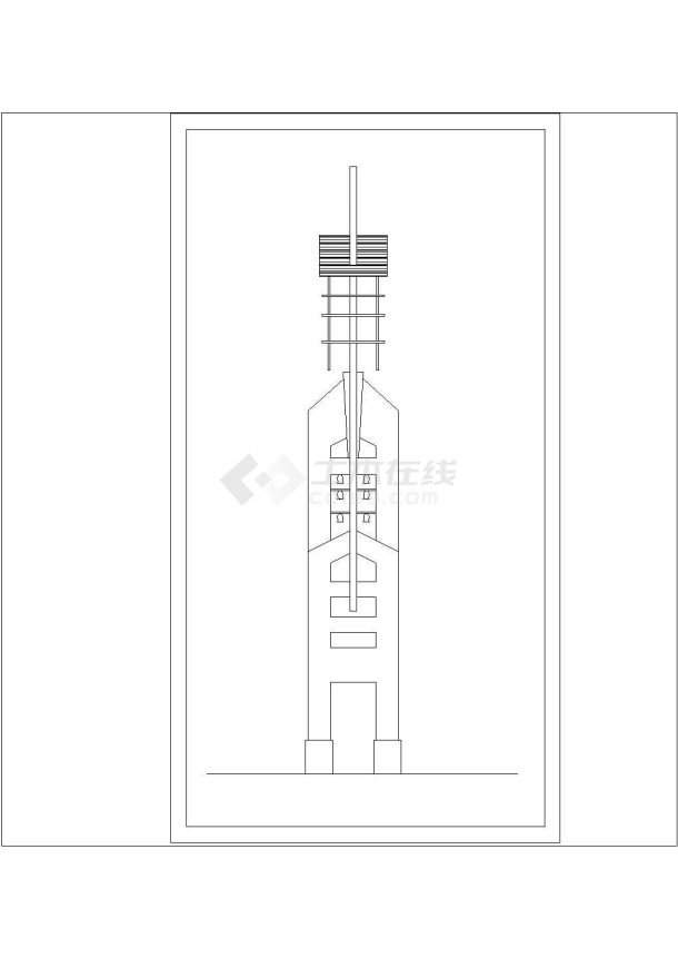 某黄埔区古城公园CAD完整构造建筑施工图-图一