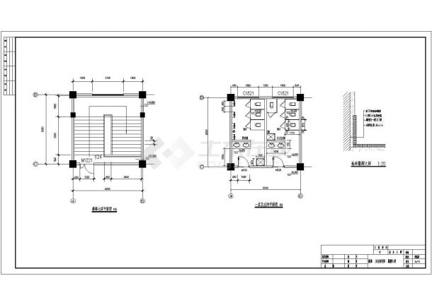 汾阳市某市政单位4100平米6层框架结构办公楼建筑设计CAD图纸-图一