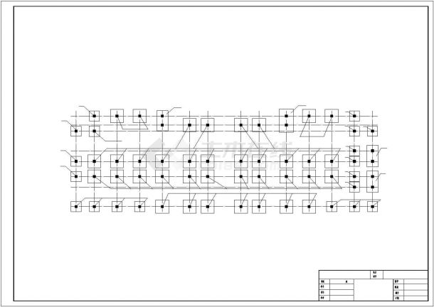 北京市海淀区某大学附属中学6层框架结构教学楼结构设计CAD图纸-图一