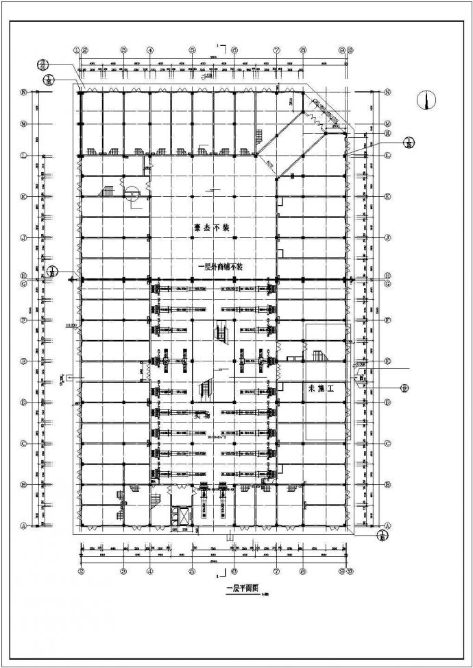 河南省商丘市某多层商场建筑空调通风系统设计施工CAD图纸_图1