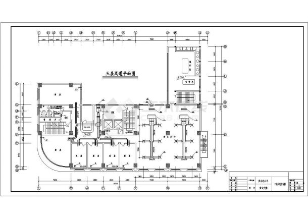 浙江省桐乡市某高层商业办公楼空调通风系统设计施工CAD图纸-图二