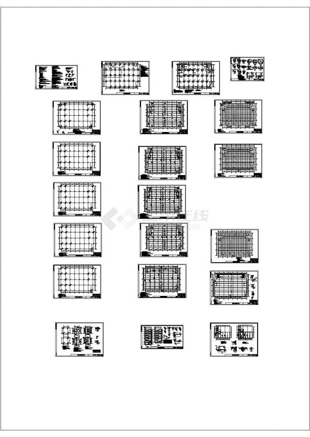 5层框架结构工业厂房结构施工图-图一