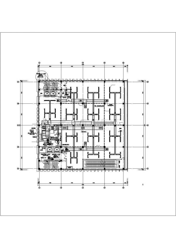 江西南昌市中心某四层商场及车库空调防排烟系统设计施工CAD图纸-图二
