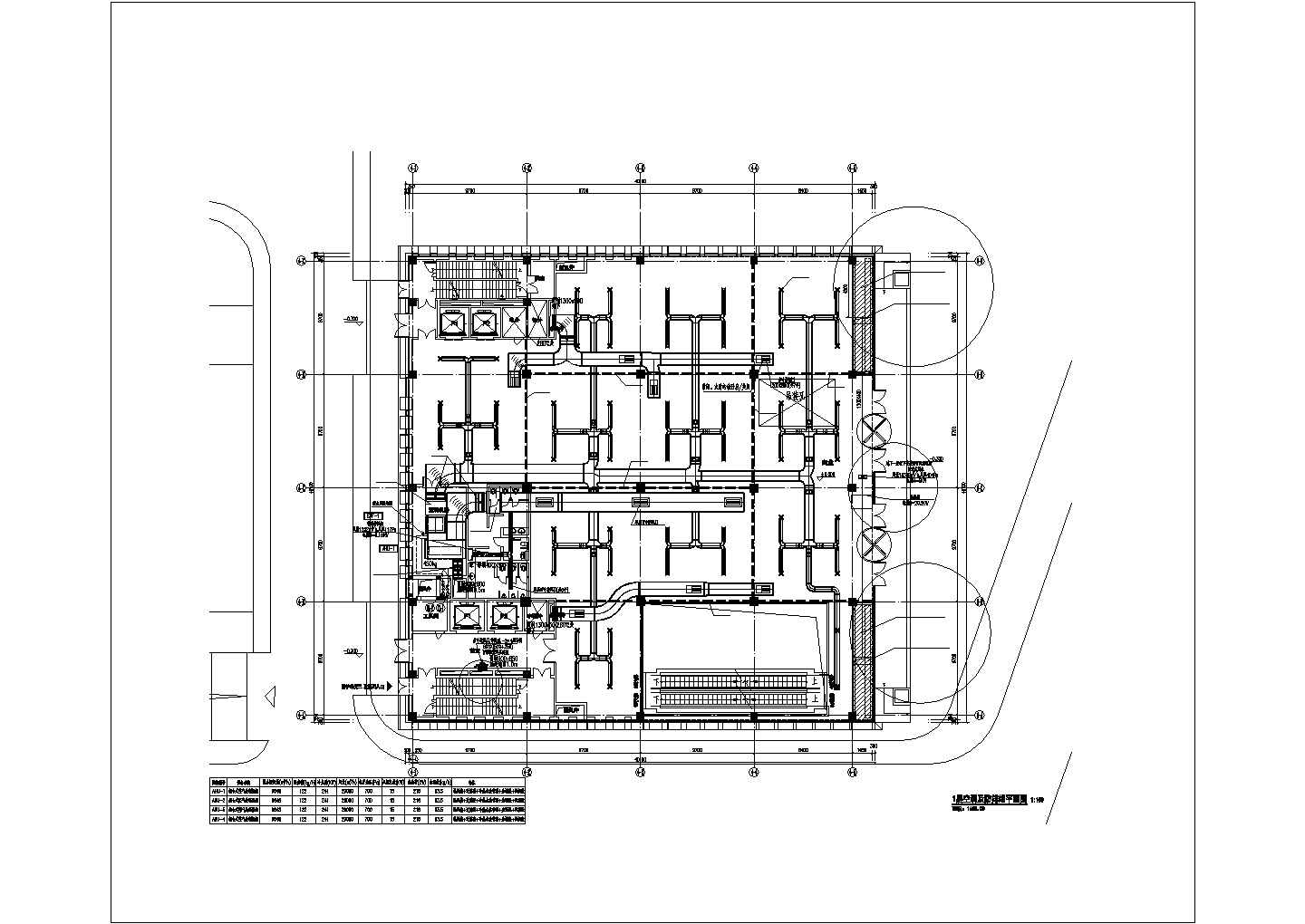 江西南昌市中心某四层商场及车库空调防排烟系统设计施工CAD图纸