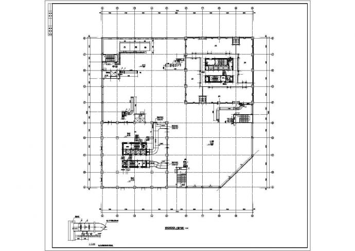 内蒙古某市高层综合楼空调采暖通风排烟系统设计施工CAD图纸_图1