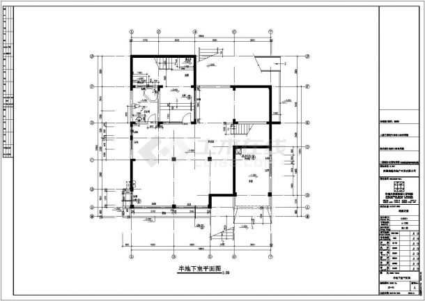 【南京】某市区花园小区高端别墅建筑结构施工设计图-图二
