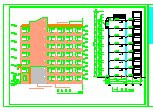 某大学学生宿舍建筑设计CAD施工全图-图二