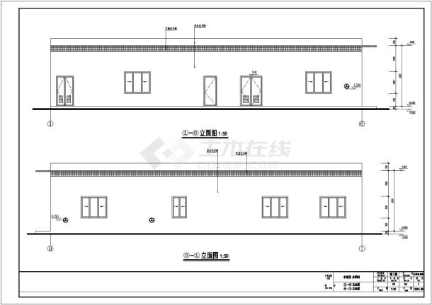 [广东]小型水厂全套泵房加药间建筑工艺CAD设计图-图一