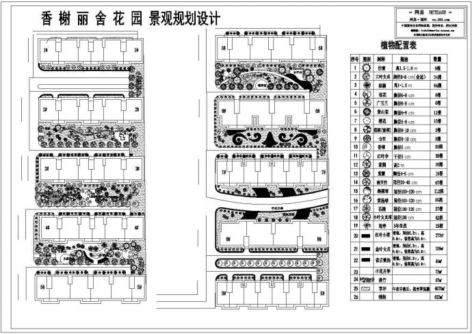 香榭丽舍花园景观规划设计图纸_图1