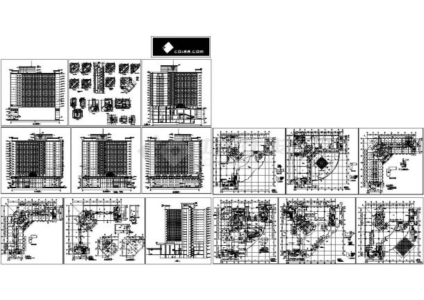 完整的高层酒店建施图-图二