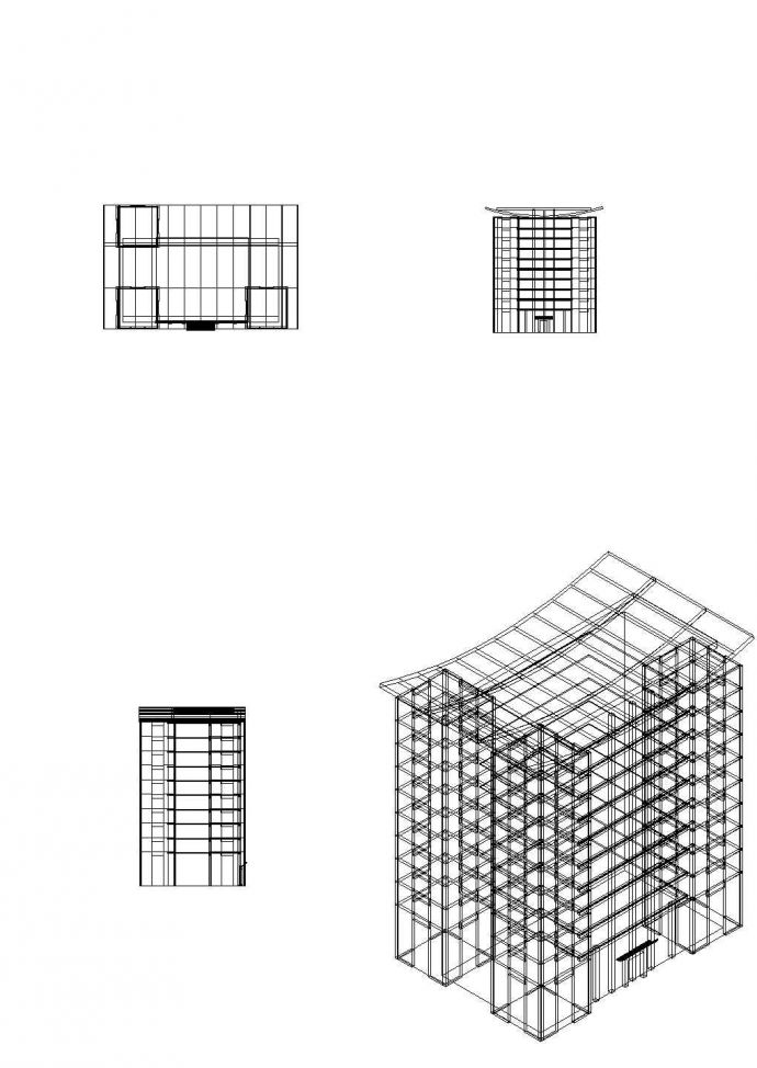 高层3D建筑模型图_图1