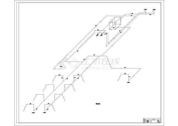 某杭州淀粉厂污水处理站普罗星管道CAD环保设计系统图-图二