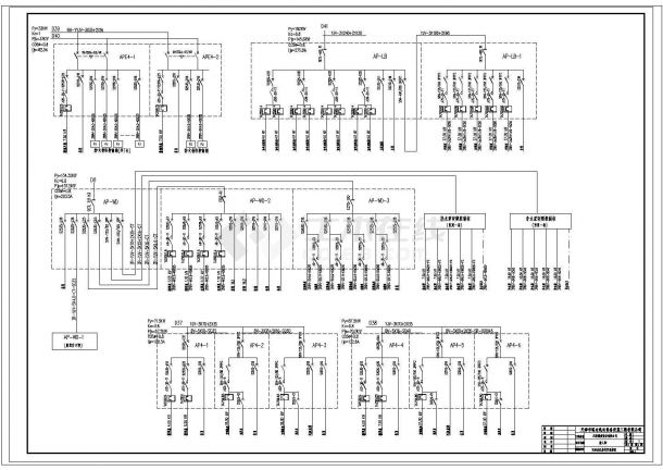 某综合商场消防设计图系统CAD电气完整构造图纸-图一