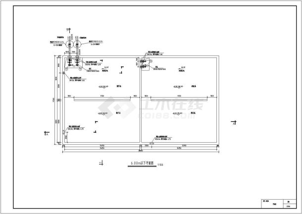 某工业污水处理全套设计调节池事故池CAD详细环保图纸-图一