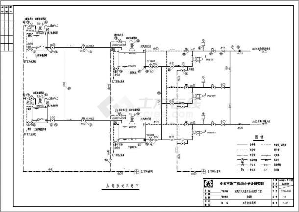 [东莞]某污水处理厂加药间CAD给排水施工设计图纸-图一