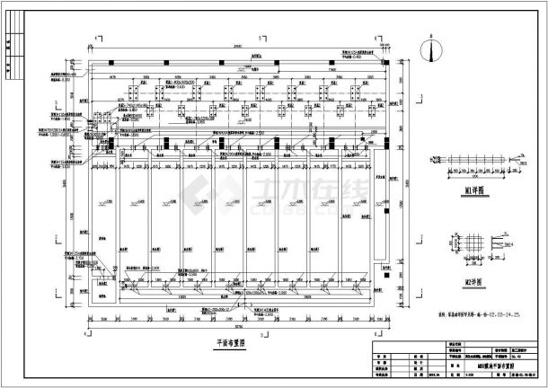 [内蒙古]电厂再生水深度处理站工程设计膜池CAD结构设计施工图-图一