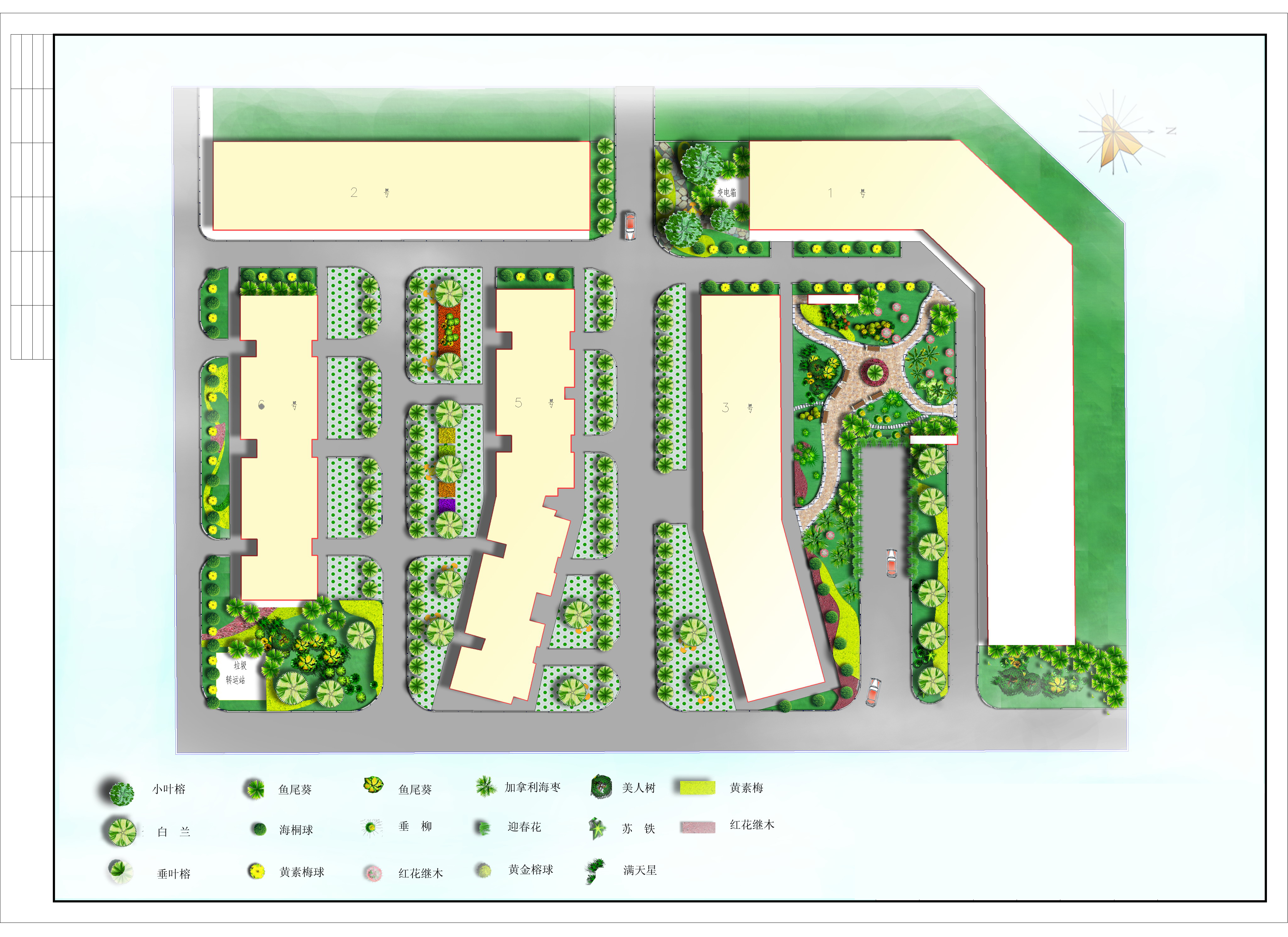 小区绿化工程平面布置图