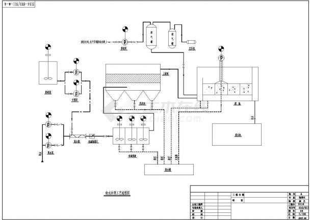 某工程给水处理CAD给排水构造设计图纸-图二