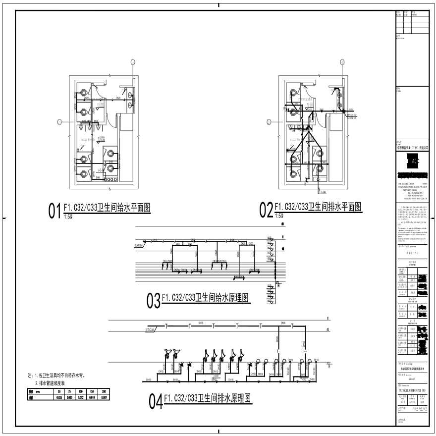 P31-019-C栋厂房卫生间给排水大样图（四）-A1_BIAD