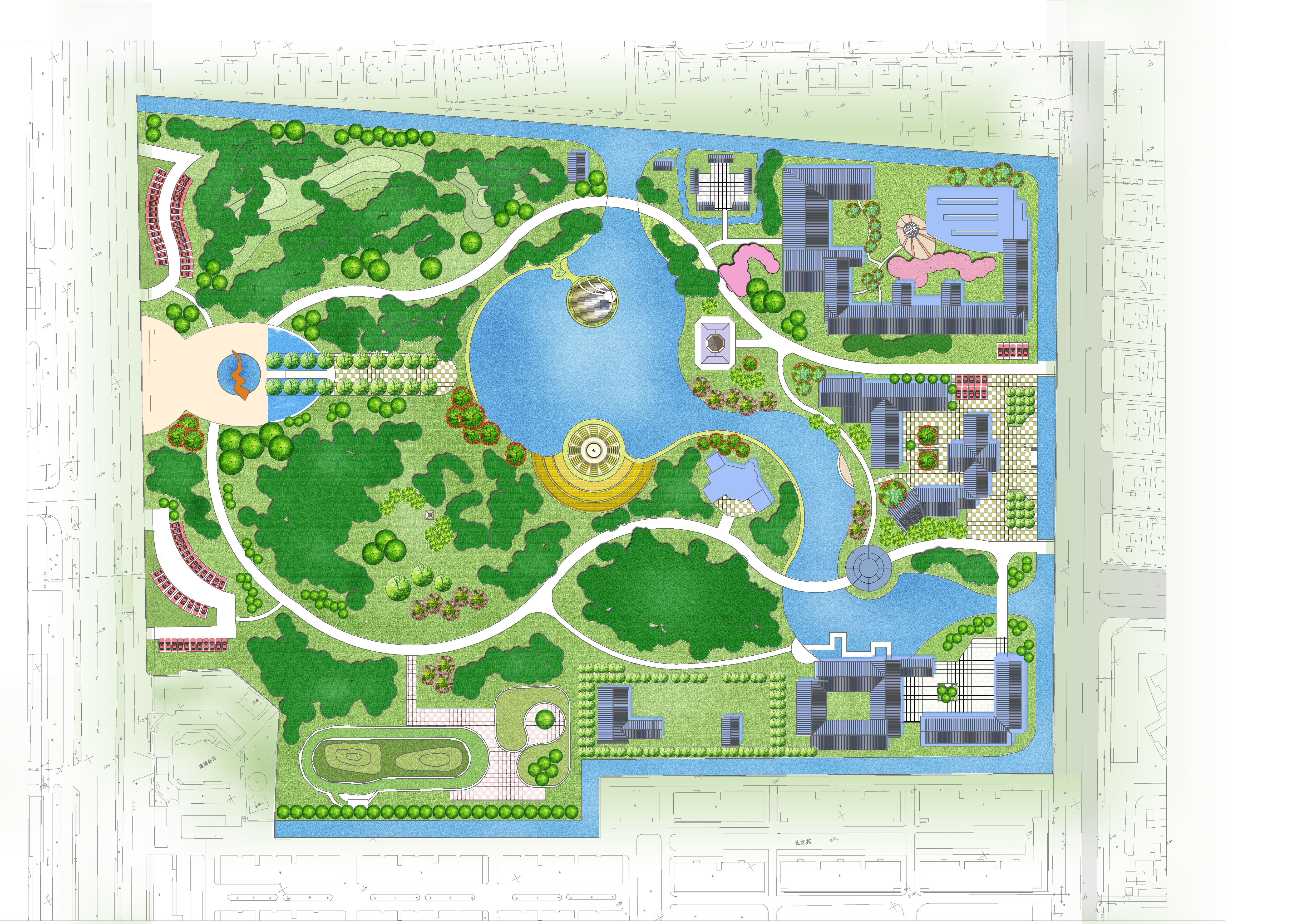 某公园环境规划彩平图