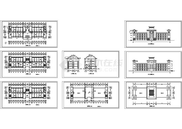 【浙江】园林局综合楼建筑施工CAD全套图纸-图一