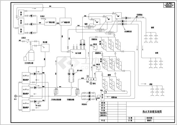 热水及取暖系统设计图-图二